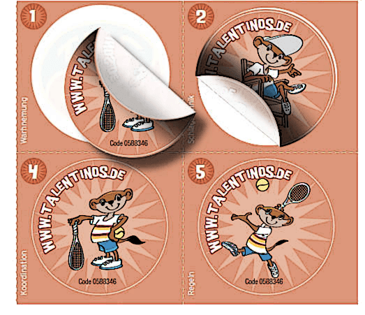 talentiono - Erfolgsposter talentinos - Tennisaufkleber like Panini - Tenniserfolg sichtbar machen talentiono - Erfolgsposter talentinos - Tennisaufkleber like Panini - Tenniserfolg sichtbar machen