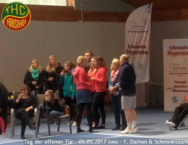 Kaffee & Kuchen Team begrüßt Sahar Kramper (3D Tennisdämpfer) 1. Damenmannschft des THC am Forsthof und das Team Kinderschminken