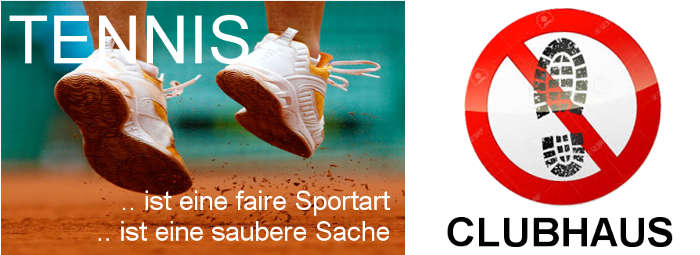 Tennisschuhverbot im Clubhaus