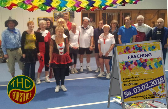 Tennis-Faschingscup 2018 in der Tennishalle