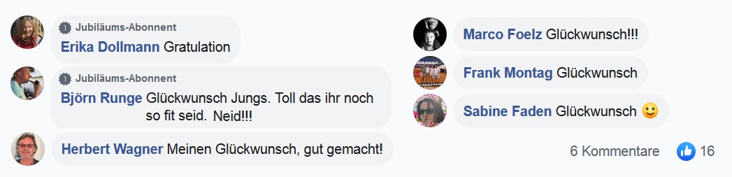 Facebook Kommentare zum Aufstieg der Herren 70 I in die Oberliga!