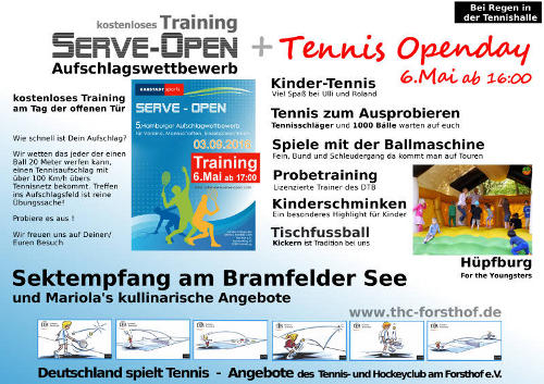 Einladungskarte Deutschland spielt Tennis