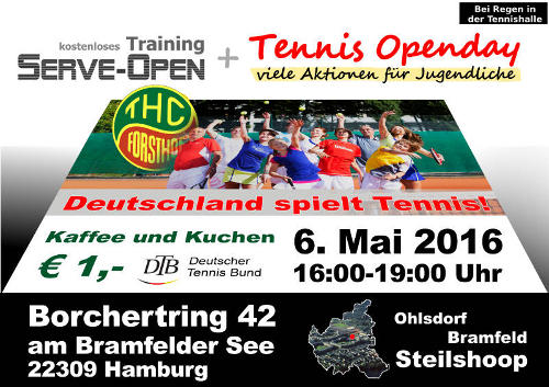 Einladungskarte Deutschland spielt Tennis