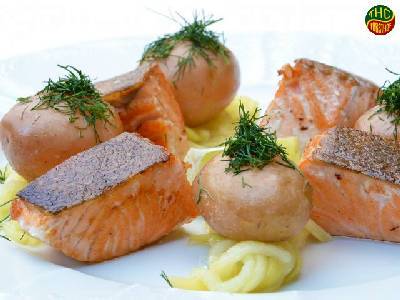 Gebratener Lachs - Tennisbar - gut bürgerliche Gerichte