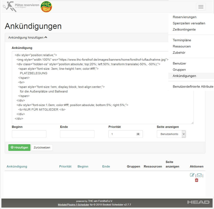 CI im Reservierungssystem